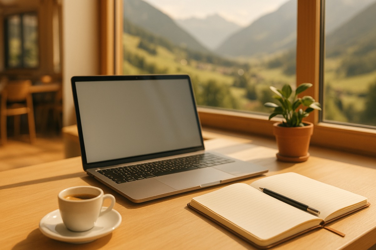 Espace de coworking avec vue sur les Pyrénées